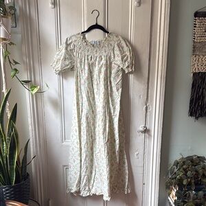 Floral Hill House Maxi Dress with Puff Sleeves